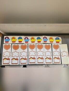 Vintage Frank Schaffer  Ginger Bread Cookie And Mitten Stickers Name Tag Sticker